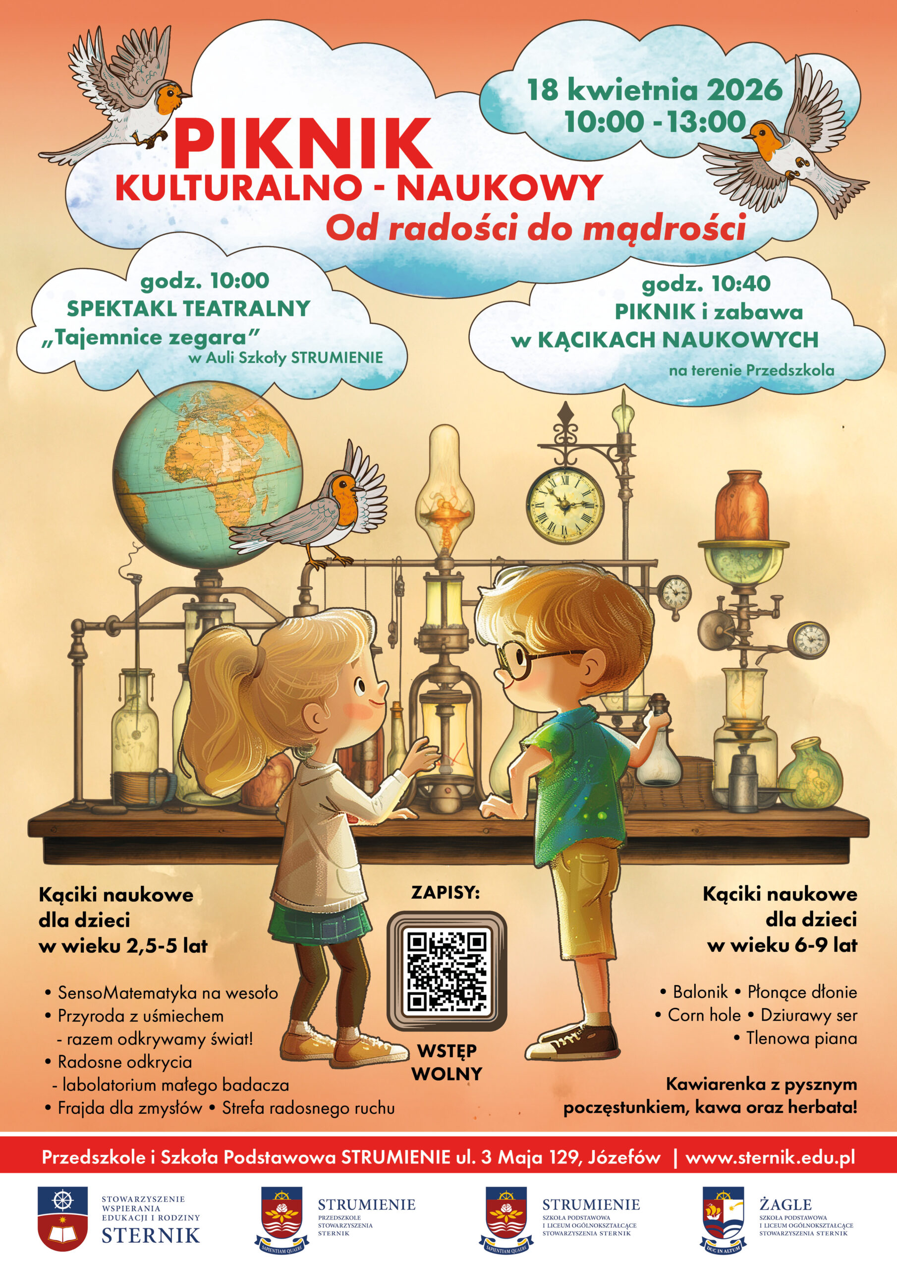 PIKNIK&nbsp;KULTURALNO-NAUKOWY&nbsp; 18. 04. 2025 (sobota) godz. 10:00-13:00